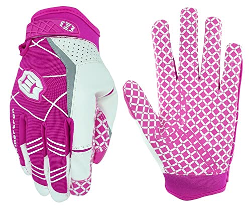 Seibertron Pro 3.0 Elite Ultra-Stick Sports Receiver/Empfänger Handschuhe American Football Gloves Jugend und Erwachsener Pink XXS von Seibertron