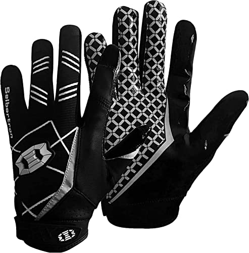 Seibertron Pro 3.0 Elite Ultra-Stick Sports Receiver/Empfänger Handschuhe American Football Gloves Jugend und Erwachsener Black M von Seibertron