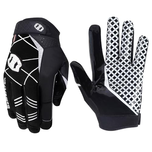 Seibertron Pro 3.0 Elite Ultra-Stick Sports Receiver/Empfänger Handschuhe American Football Gloves Jugend und Erwachsener Black XL von Seibertron