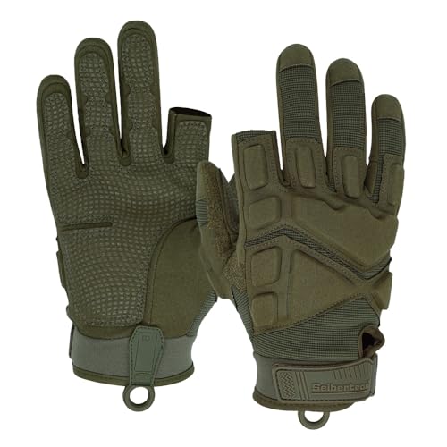 Seibertron S.O.L.A.G-HI 2.0 Handschuhe zeigefinger frei 4 Finger Taktische Sport wasserdichte Touchscreen, Stoßschutz für Airsoft Army Green L Seibertron S.O.L.A.G-HI 2.0 Handschuhe zeigefinger frei 4 Finger Taktische Sport wasserdichte Touchscreen, Stoßschutz für Airsoft Army Green L von Seibertron