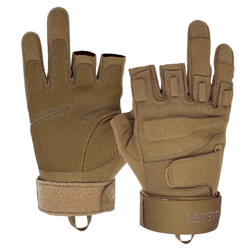 Seibertron S.O.L.A.G-T Handschuhe 3 Finger frei 2 fingerTaktische Sport wasserdichte Touchscreen Stoßschutz für Airsoft Coyote XXL von Seibertron