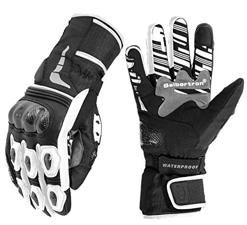 Seibertron SPW-2 Motorradhandschuhe Herren Damen Erwachsenen Wasserdichte Leder mit Touchscreen-Funktion und Carbon Hartschale Weiß S Seibertron SPW-2 Motorradhandschuhe Herren Damen Erwachsenen Wasserdichte Leder mit Touchscreen-Funktion und Carbon Hartschale Weiß S von Seibertron