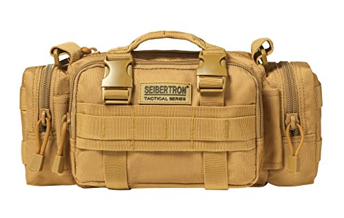 Seibertron Tactical Militärische Taktische Utility Response Schulter Handtasche Multipurpose Multifunktionale Taille Tasche für Herren Damen Tool Bag Wandern Reisen Trekking und Outdoor Khaki von Seibertron