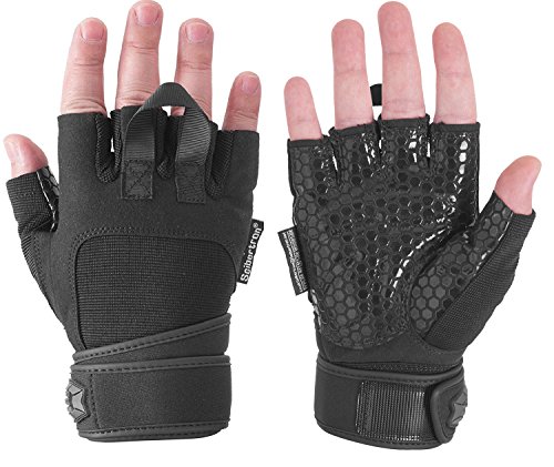 Seibertron Trainingshandschuhe Sport Kraftsport Halbfinger Fitness Handschuhe Geleinlage Silikon Palm Für Gym Training Krafttraining Bodybuilding Gewichtheben Hanteln Damen Herren XS von Seibertron