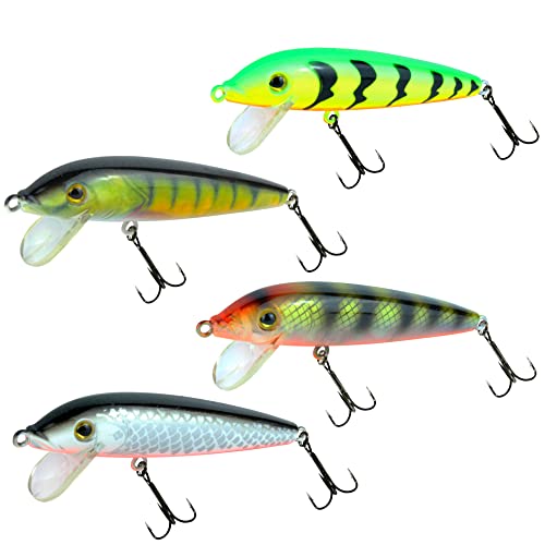 4 Seika Pro Wobbler Tokio 9cm 13,5g - Köderset zum Spinnfischen auf Zander, Hardbaits zum Zanderangeln, Kunstköder von Seika Pro