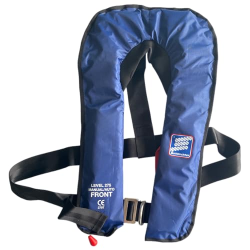 Seilflechter - 275 Automatik Rettungsweste für Erwachsene ab 40kg, selbstauslösend inkl. 60g CO2 Kartusche, ohnmachtssicher, mit Signalpfeife, Klickverschluss mit Lifebelt Seilflechter - 275 Automatik Rettungsweste für Erwachsene ab 40kg, selbstauslösend inkl. 60g CO2 Kartusche, ohnmachtssicher, mit Signalpfeife, Klickverschluss mit Lifebelt von Seilflechter