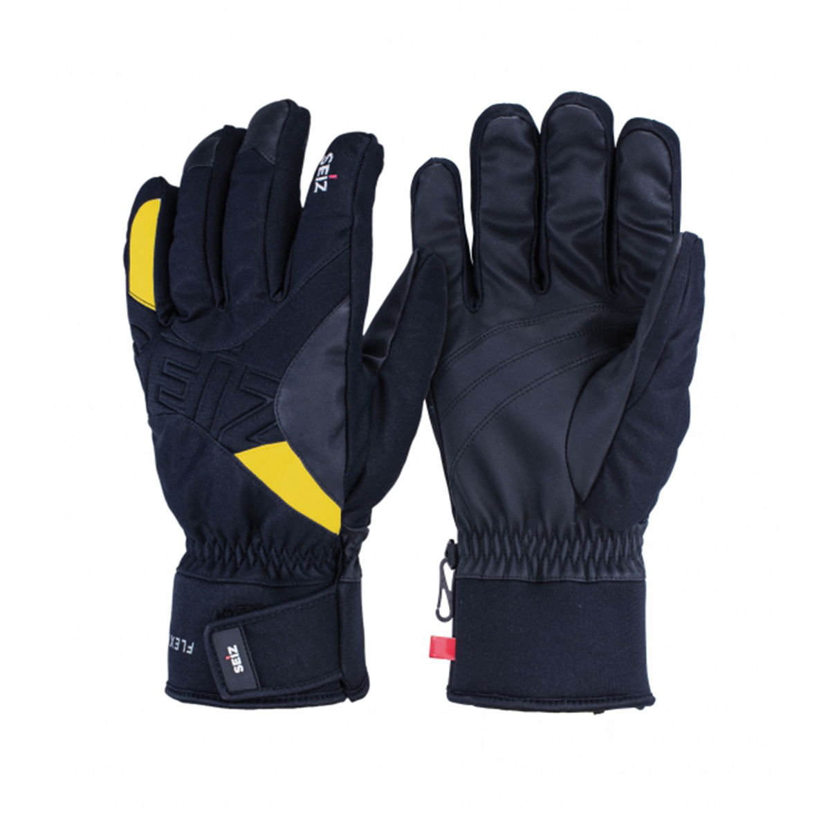 Seiz Handschuhe FLEXIBLE Winter Schnee Unisex WGL00010 01 schwarz gelb von Seiz
