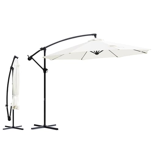 Sekey Ampelschirm 300 cm Sonnenschirm mit Kurbel Gartenschirm Kurbelschirm mit Kurbelvorrichtung UV50+ Sonnenschutz Robust und Stabil für den Garten Creme Sekey Ampelschirm 300 cm Sonnenschirm mit Kurbel Gartenschirm Kurbelschirm mit Kurbelvorrichtung UV50+ Sonnenschutz Robust und Stabil für den Garten Creme von Sekey
