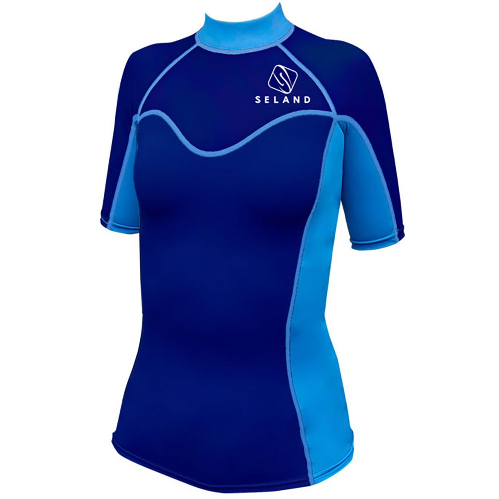 Seland Elastan Uv Short Sleeve T-shirt Blau L Frau Seland Elastan Uv Short Sleeve T-shirt Blau L Frau von Seland