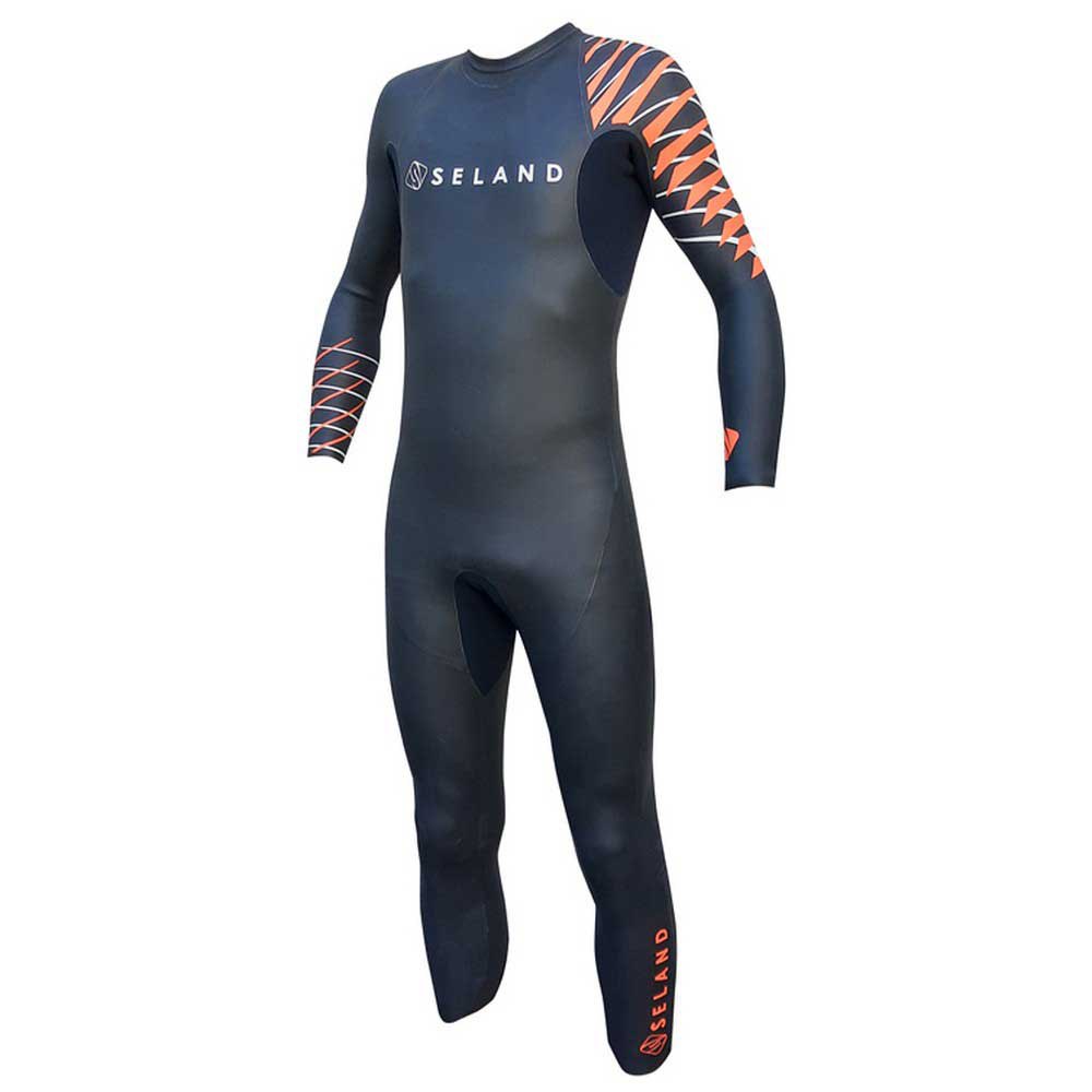 Seland Triathlon Man Long Sleeve Neoprene Wetsuit Schwarz L von Seland