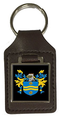 Bartlett Familienwappen Nachname Wappen Braun Leder Schlüsselanhänger Gravur, braun von Select Gifts