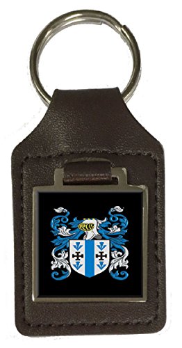 Cambridge Familienwappen Nachname Wappen Braun Leder Schlüsselanhänger Gravur, braun von Select Gifts