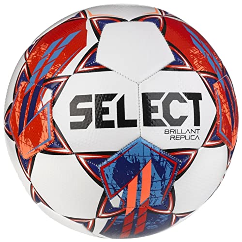 Select Brillant Replica V23 Ball BRILLANT Replica WHT-RED, Unisex Footballs, White, 3 EU von Select