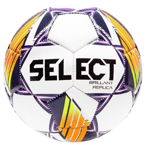 Select Brillant Replica V24 Ball 160063, Unisex, Fußball, White/Purple/Orange/Black, 5 Select Brillant Replica V24 Ball 160063, Unisex, Fußball, White/Purple/Orange/Black, 5 von Select