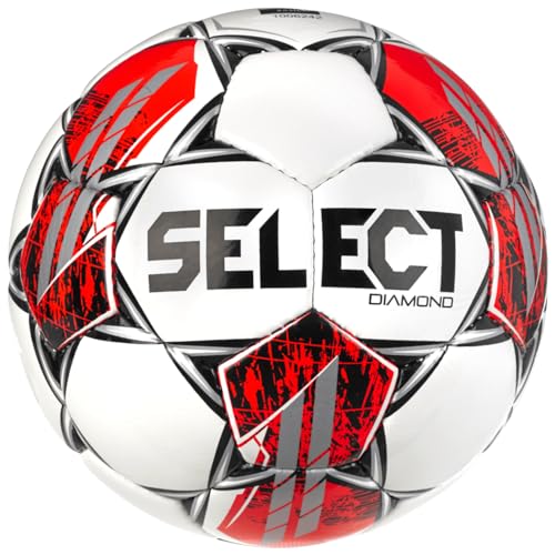 Select Diamond FIFA Basic V23 Ball 120068, Unisex, Fußball, White/Red/Black, 4 Select Diamond FIFA Basic V23 Ball 120068, Unisex, Fußball, White/Red/Black, 4 von Select
