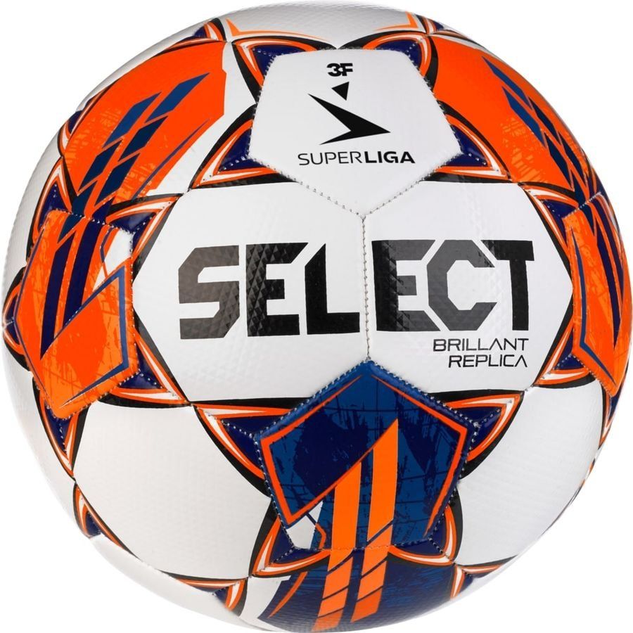 Select Fußball Brillant Replica V23 3F Superliga - Weiß/Orange/Blau von Select