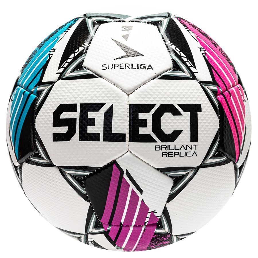 Select Fußball Brillant Replica v24 3F Superliga - Weiß/Schwarz/Pink/Blau von Select