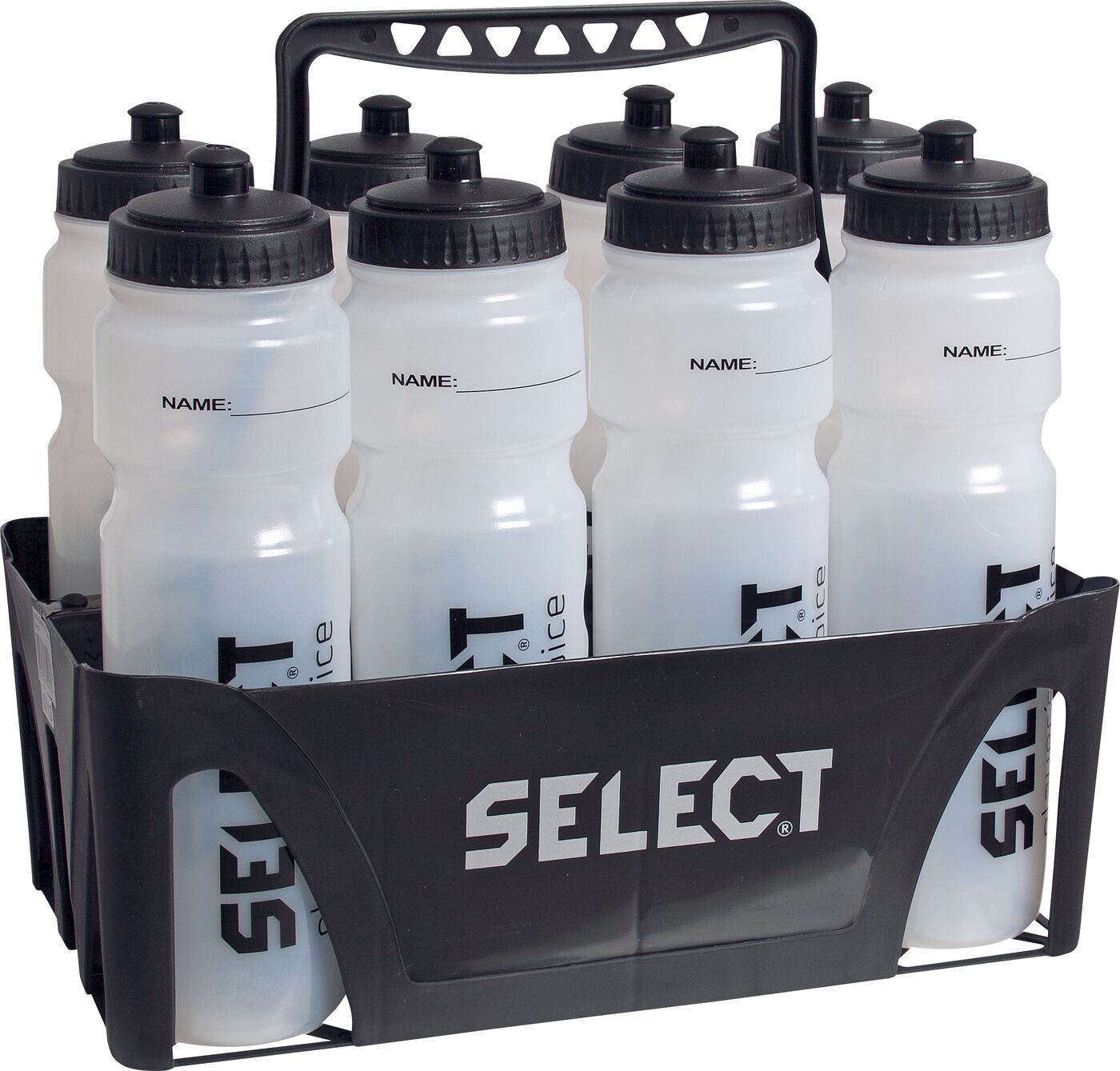 Select Trinkflaschenhalter, schwarz, für 8 Trinkflaschen Select Trinkflaschenhalter, schwarz, für 8 Trinkflaschen von Derbystar