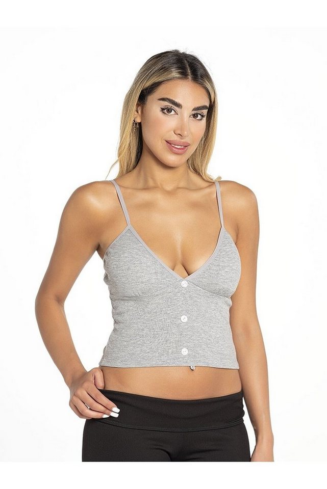 Selef Creation Crop-Top Sport-BH Crop-Top - Shirttop Damen Baumwolle mit Pad´s (2) von Selef Creation