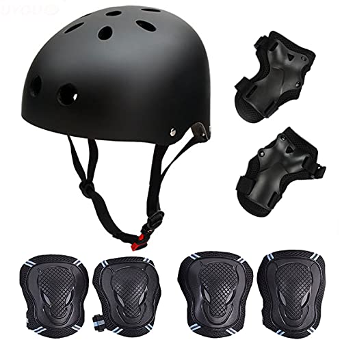 Skateboard/Skate Protektoren Set mit Helmet - Skate Helmet Knie Pads Elbow Pads mit Handgelenkschoner für Roller Skate, BMX, Bike und Anderen Extreme Sports von SelfLove