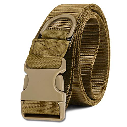 Selighting Taktischer Gürtel Militärisch Nylon Gurtband Molle Verstellbar Gurt mit Schnellverschluss (Braun) von Selighting