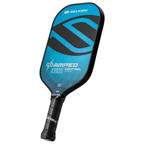 Selkirk Pickleball-Paddel mit verstärkter Kontrolle, Fiberglas-Pickleball-Paddel, FiberFlex+ Gesicht, Polypropylen X5 + 16 mm Kern, entworfen für gleichmäßigen Sweetspot, Invikta leicht, Blau von Selkirk Sport