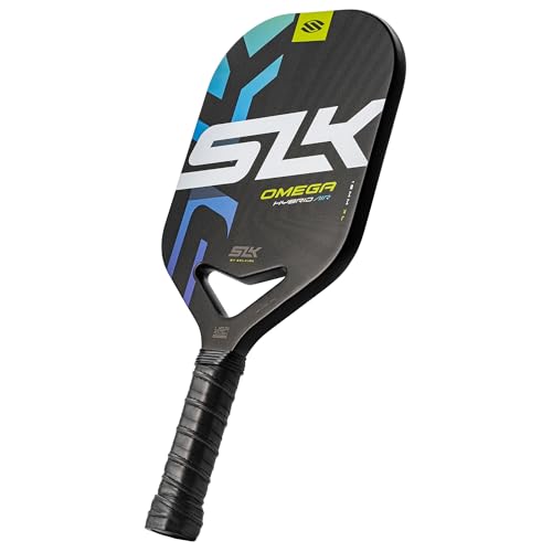 2025 SLK Omega XL Pickleball-Paddel, 12 K UltraWeave Kohlefaser-Oberfläche mit Rev-Control-Polymerkern, ProSpin+ Textur für Spin und Kontrolle, XL, Blau 2025 SLK Omega XL Pickleball-Paddel, 12 K UltraWeave Kohlefaser-Oberfläche mit Rev-Control-Polymerkern, ProSpin+ Textur für Spin und Kontrolle, XL, Blau von Selkirk Sport