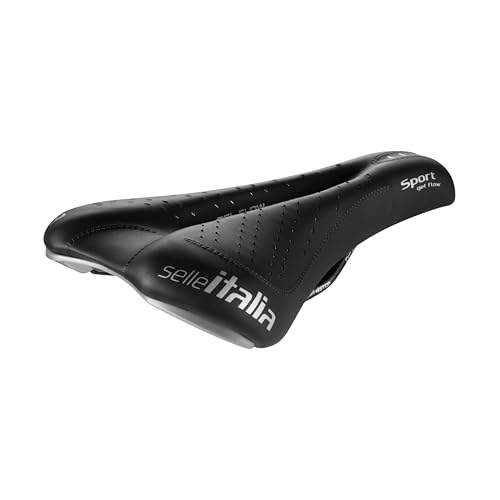 Selle Italia SPORT Gel Flow – Sattel für Stadtfahrräder, Trekkingräder, Citybikes, mit anatomischem Loch und Schiene aus FEC-Legierung – Größe S2, Schwarz Selle Italia SPORT Gel Flow – Sattel für Stadtfahrräder, Trekkingräder, Citybikes, mit anatomischem Loch und Schiene aus FEC-Legierung – Größe S2, Schwarz von Selle Italia