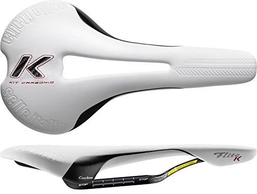 Selle Italia Flite Kit Carbonio Flow Sattel, 20I017A701ICA007, weiß, Talla_única von Selle Italia