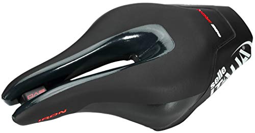 Selle Italia Unisex – Erwachsene Iron Evo Superflow Sattel, Schwarz, Einheitsgröße von Selle Italia