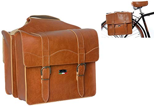 Doppelte Gepäckträgertasche Montegrappa Modell 0024 Fahrradtasche - Hohe Qualität - Made in Italy - Farbe Honig Doppelte Gepäckträgertasche Montegrappa Modell 0024 Fahrradtasche - Hohe Qualität - Made in Italy - Farbe Honig von Selle Montegrappa