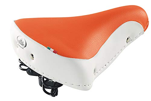 Selle Montegrappa Fahrradsattel Cruiser Bike Sattel Komfortsattel SM 08 F in 6 Farben SKAI Italy Weiss orange Selle Montegrappa Fahrradsattel Cruiser Bike Sattel Komfortsattel SM 08 F in 6 Farben SKAI Italy Weiss orange von Selle Montegrappa