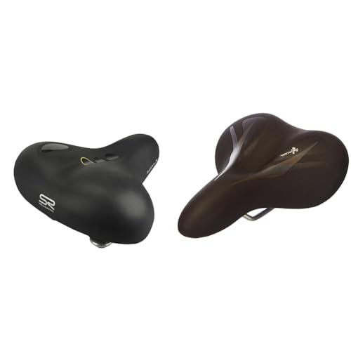 Selle Royal Erwachsene Elastomer Gel Tourensattel, schwarz, One Size & Damen Gel Trekkingsattel, schwarz, One Size von Selle Royal