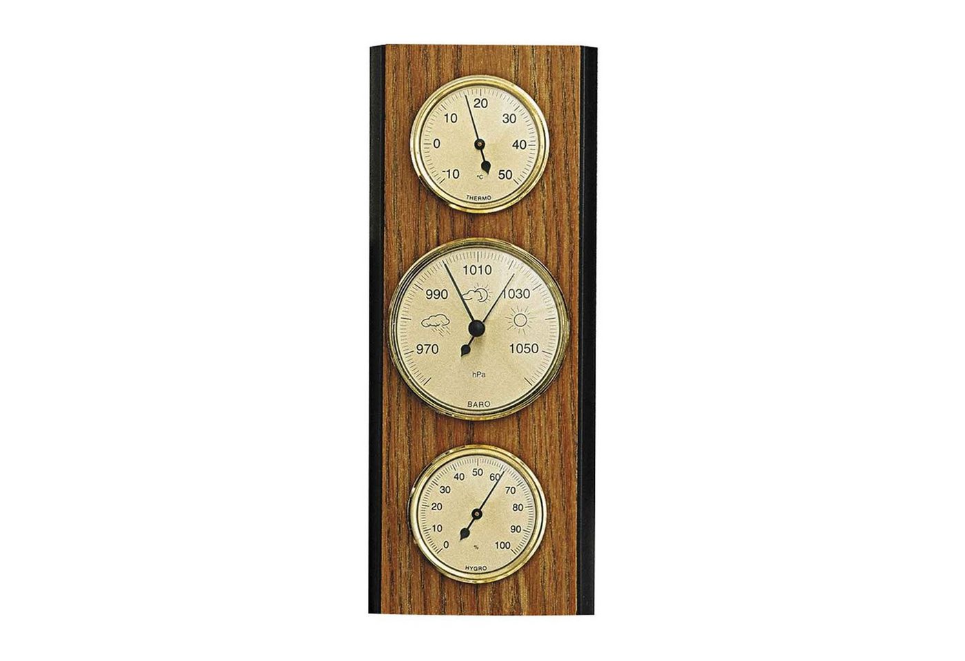 Selva Technik Wetterstation mit Hygrometer, Barometer und Thermometer, 110 x 270 mm Wetterstation von Selva Technik