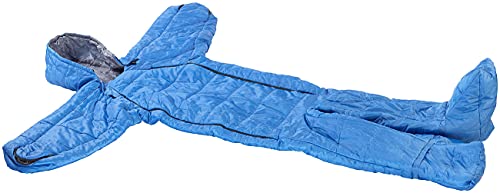 Semptec Urban Survival Technology Schlafsackanzug: Schlafsack für Erwachsene mit Armen & Beinen, Größe XL, 205 cm, blau (Schlafsack Overall Erwachsene, Schlafsack Anzug Erwachsene, Babyschlafsack) von Semptec Urban Survival Technology