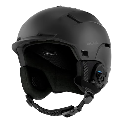 Sena Latitude S1, Skihelm mit integrierten Lautsprecher und Mikrofon, 4-Wege Bluetooth Intercom, freihändige Kommunikation, Musik hören, (Größe M) von Sena