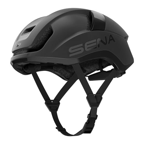 Sena S1 Smarter Rennradhelm mit Mesh Intercom (Mattschwarz, M) von Sena