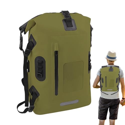 Senermter Schwimmender wasserdichter Packsack, wasserdichter Rucksack für Rafting,30L atmungsaktiver Schultergurt-Rucksack | Trocken- und Nasstrennung PVC-Trockenbeutel Wandern, Driften, von Senermter