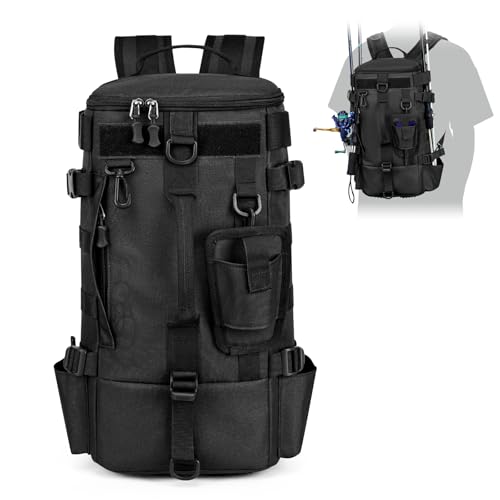 Senprity Angelrucksäcke mit Rutenhalter, Umhängetasche Rucksack für Freizeit Outdooraktivitäten Fisch Carryall Rucksack Rucksack Militär für Angeln Camping Wandern Radfahren 12.99x7.8x8.2in Senprity Angelrucksäcke mit Rutenhalter, Umhängetasche Rucksack für Freizeit Outdooraktivitäten Fisch Carryall Rucksack Rucksack Militär für Angeln Camping Wandern Radfahren 12.99x7.8x8.2in von Senprity