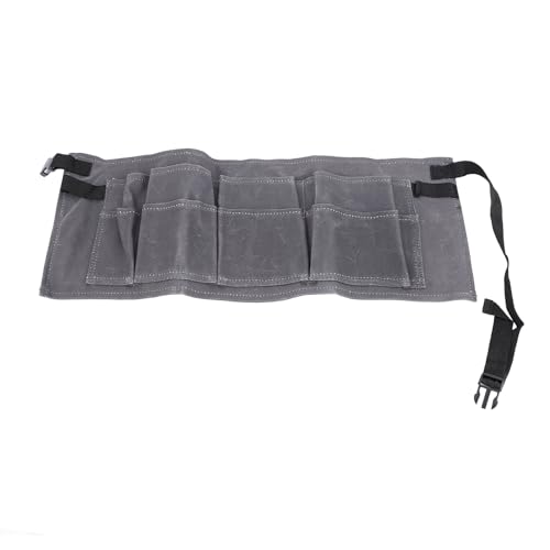 Tool Belt Pouch Grey Multifunctional Large Capacity Long Lasting Adjustable Canvas Electrician Tool Belt Organizer Bag von Senrusa