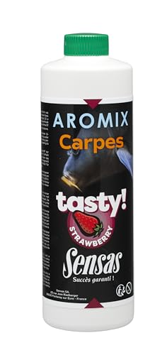 Sensas Lockstoff Aromix Carp Tasty Strawberry – 500 ml – Rouge – 74632 von Sensas