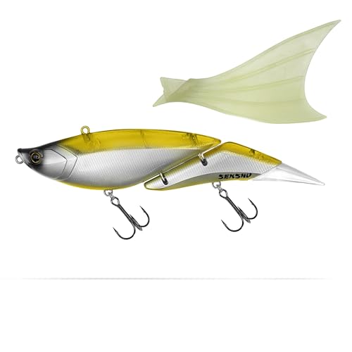 Senshu Van Gogh Swimbait 16cm Hechtköder Zanderköder Wobbler Kunstköder (Chrome Reflex Shiner - UV Tail) von Senshu