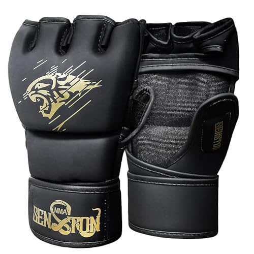 FANTECIA MMA Handschuhe Grappling Sparring für Mann & Frau, Kampfsporttraining Boxen, Taekwondo Karate Muay Thai UFC von Senston