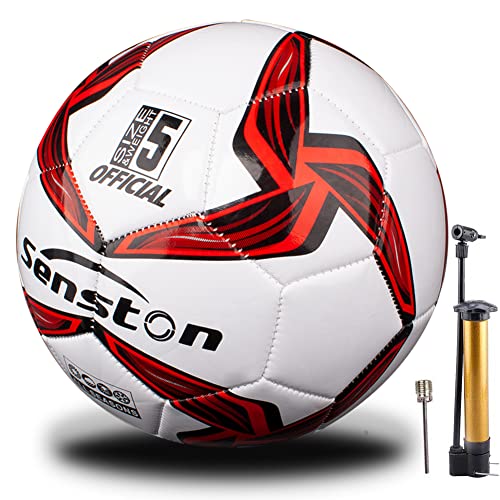 Senston Fußball Ball Wasserdicht Sport Training Ball Freizeitbälle für Fußbälle, Größe 5 von Senston