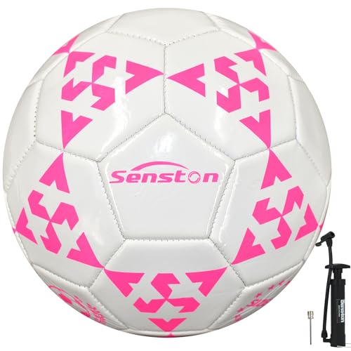 Senston Fussball Größe 5 mit Klassisches Design, Fußball Ball mit Pumpe für Reguläre Spiele, Training und Fußballunterricht Senston Fussball Größe 5 mit Klassisches Design, Fußball Ball mit Pumpe für Reguläre Spiele, Training und Fußballunterricht von Senston