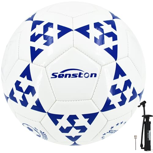 Senston Fussball Größe 5 mit Klassisches Design, Fußball Ball mit Pumpe für Reguläre Spiele, Training und Fußballunterricht Senston Fussball Größe 5 mit Klassisches Design, Fußball Ball mit Pumpe für Reguläre Spiele, Training und Fußballunterricht von Senston