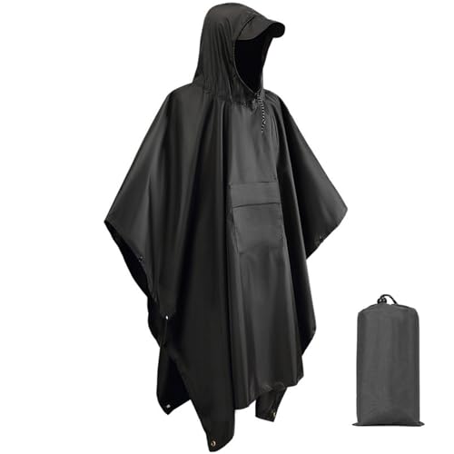 Senston Leichter Wasserdichter Regenponcho für Damen und Herren,Wasserdichter Regenmantel zum Camping, Wandern, Angeln,Wiederverwendbarer Outdoor Regencape mit Tasche Senston Leichter Wasserdichter Regenponcho für Damen und Herren,Wasserdichter Regenmantel zum Camping, Wandern, Angeln,Wiederverwendbarer Outdoor Regencape mit Tasche von Senston