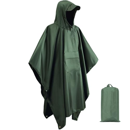 Senston Leichter Wasserdichter Regenponcho für Damen und Herren,Wasserdichter Regenmantel zum Camping, Wandern, Angeln,Wiederverwendbarer Outdoor Regencape mit Tasche Senston Leichter Wasserdichter Regenponcho für Damen und Herren,Wasserdichter Regenmantel zum Camping, Wandern, Angeln,Wiederverwendbarer Outdoor Regencape mit Tasche von Senston
