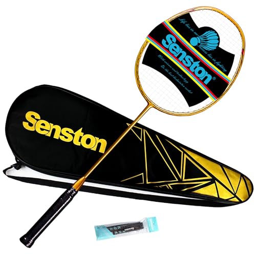 Senston N80 Ultra-Lict 100% Graphit Badmintonschläger Carbon Badminton schläger mit Schlägertasche von Senston