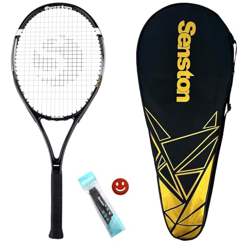 Senston Tennisschläger Unisex, Tennis Racket für Anfänger und Freizeitspieler mit Tennistasche, Overgrip, Vibrationsdämpfer Senston Tennisschläger Unisex, Tennis Racket für Anfänger und Freizeitspieler mit Tennistasche, Overgrip, Vibrationsdämpfer von Senston